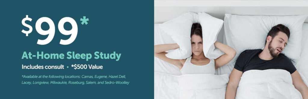 Clickable image advertising a $99 Groupon for a take-home sleep study for sleep apnea at Smile Dental