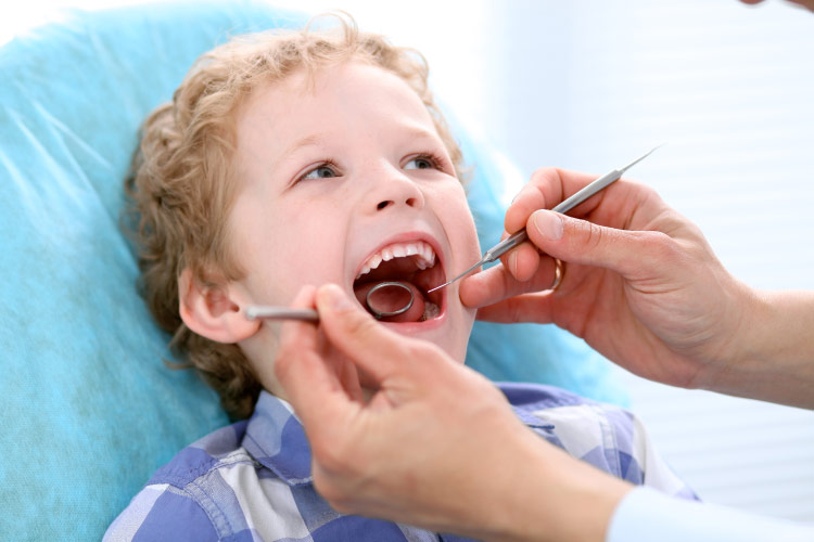 proper brushing technique - dental exam for kid